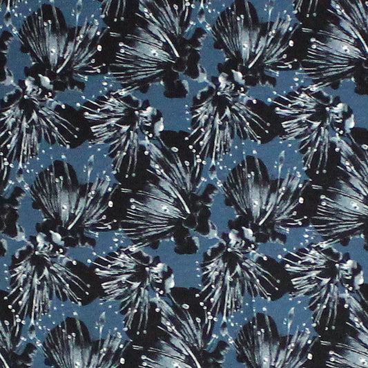 Dutch digital cotton knit 'ocean floral' Oeko-Tex cert.