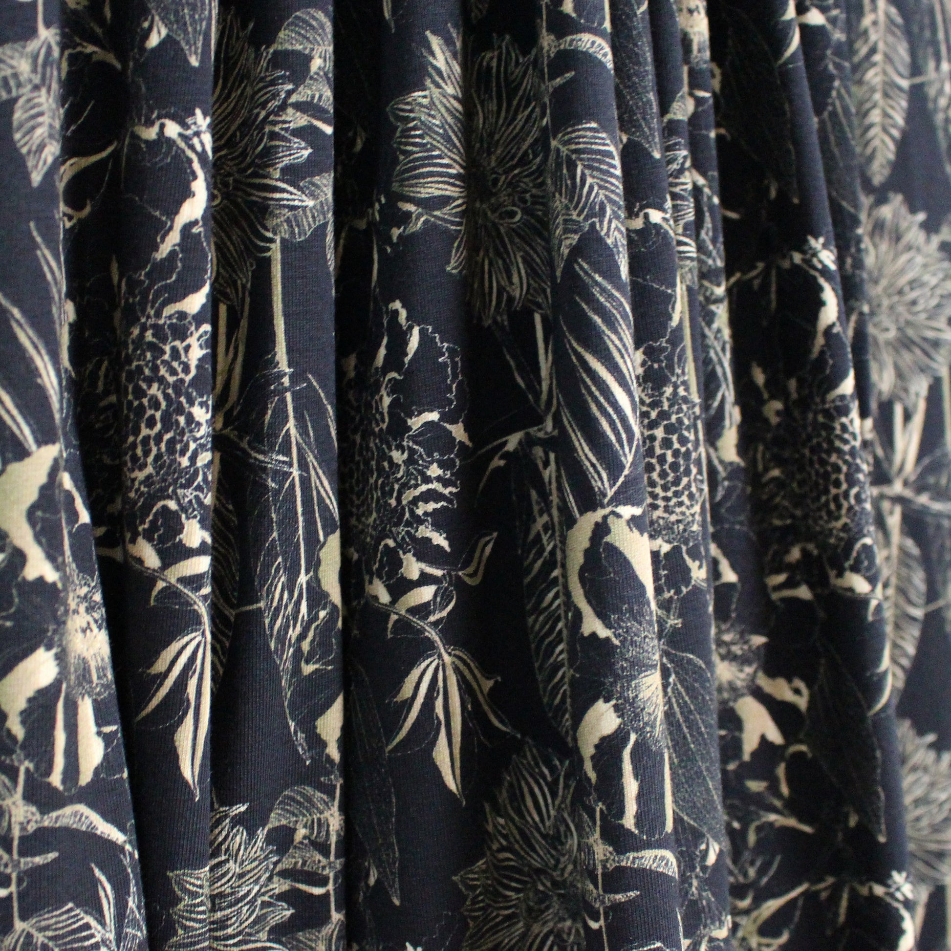 Dutch digital cotton knit 'floral repose' Oeko-Tex cert.