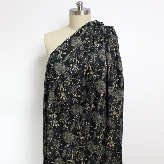 Dutch digital cotton knit 'floral repose' Oeko-Tex cert.