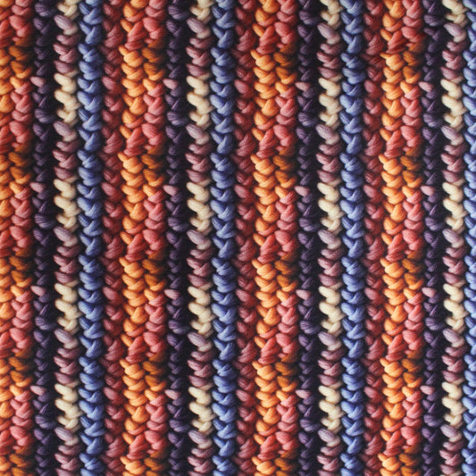 Dutch digital 'cozy stitches' brushed French terry knit, Oeko-Tex cert.