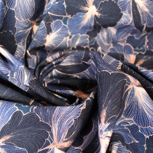 Dutch digital 'quiet blossoms' cotton knit Oeko-Tex cert.