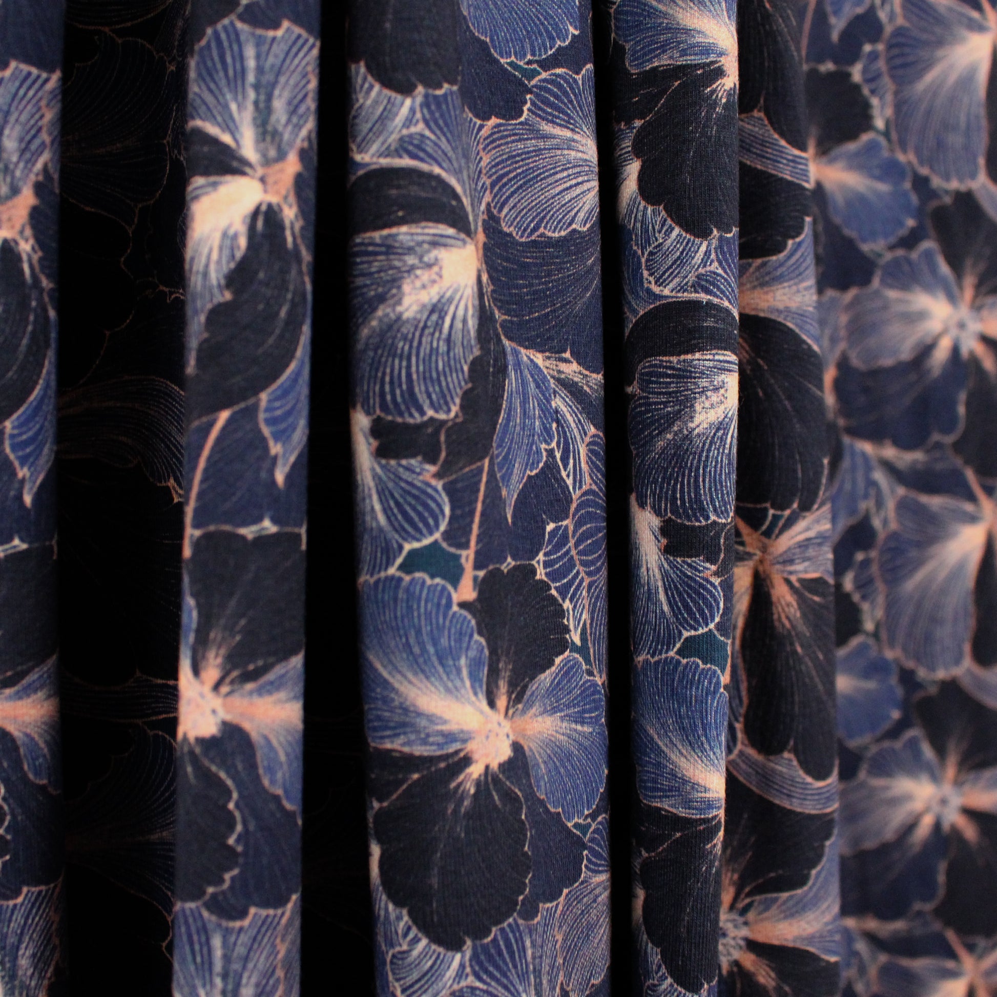 Dutch digital 'quiet blossoms' cotton knit Oeko-Tex cert.