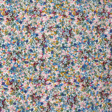 Dutch digital cotton knit 'Millefleurs' Oeko-Tex cert. - cream/blue