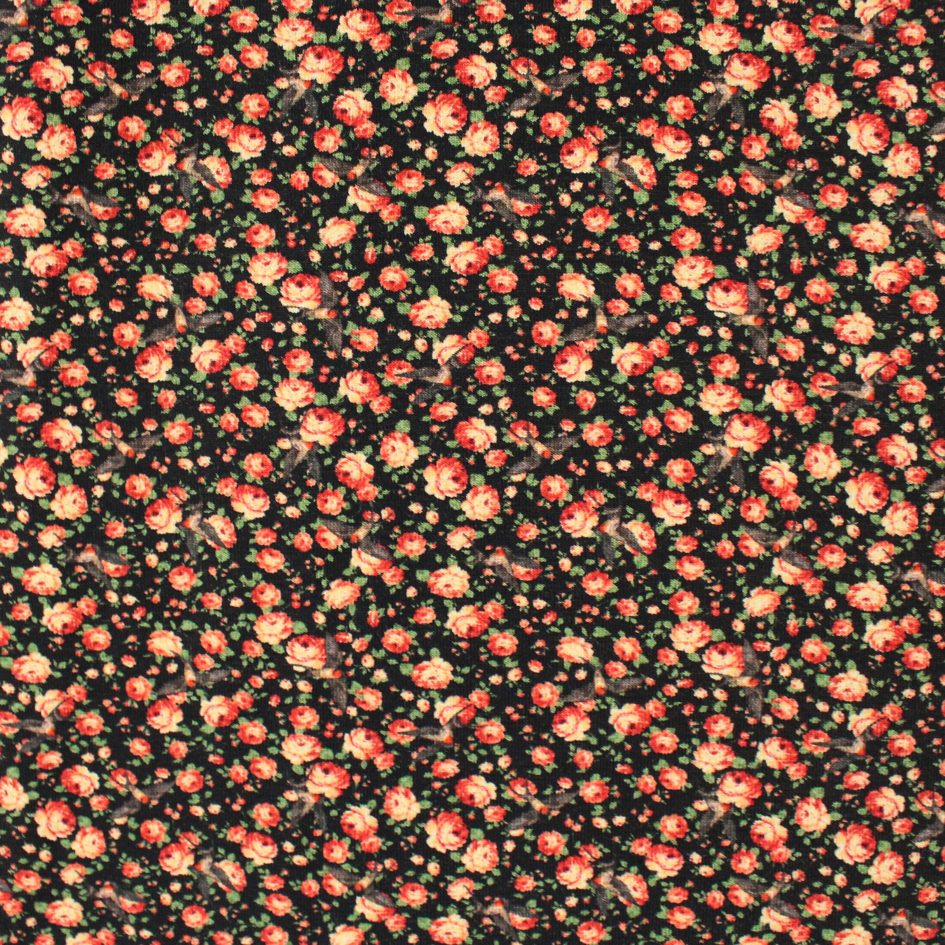 Dutch digital cotton knit 'cottage rose' Oeko-Tex cert.