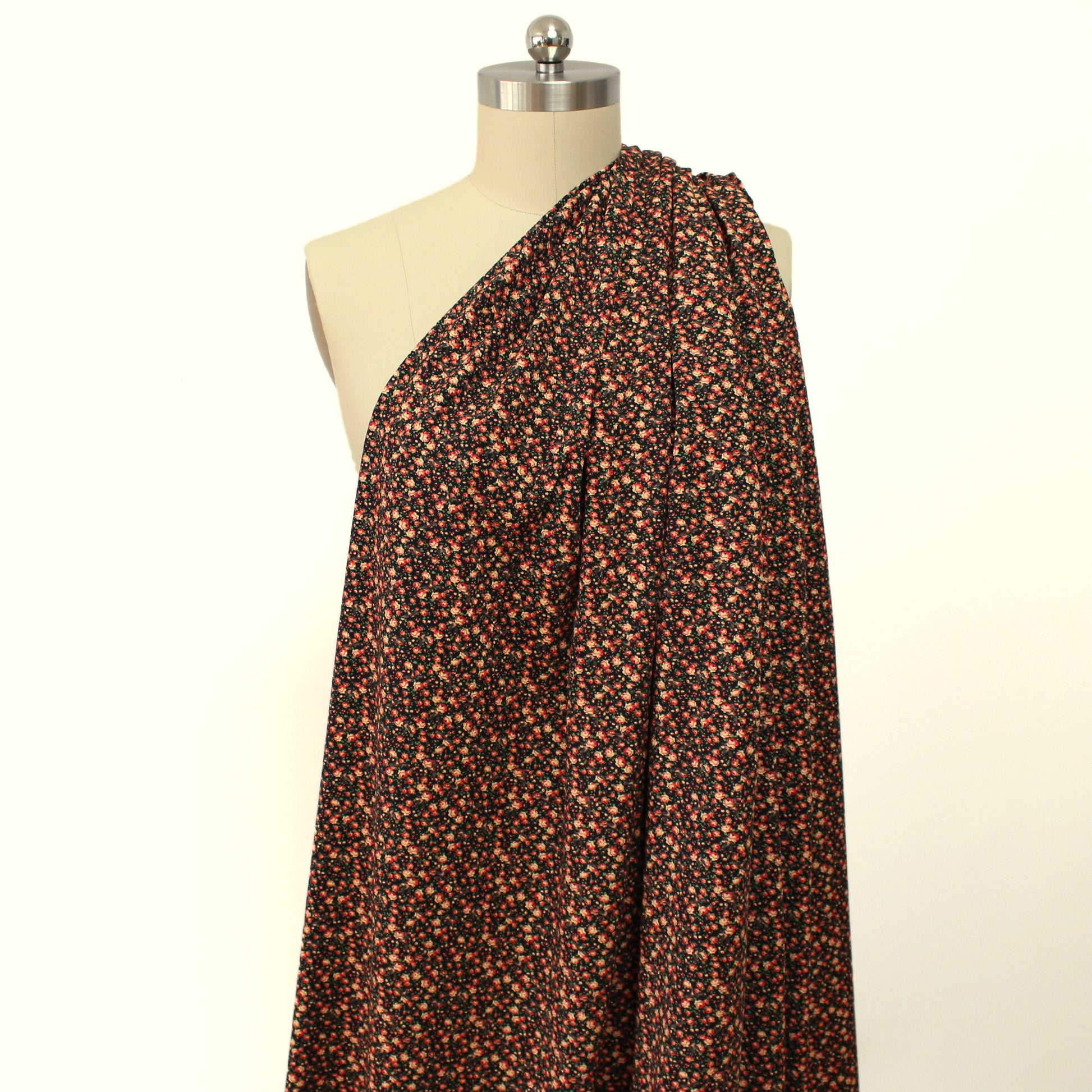 Dutch digital cotton knit 'cottage rose' Oeko-Tex cert.