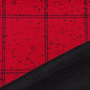 European windowpane all-wool double cloth - holly berry/black