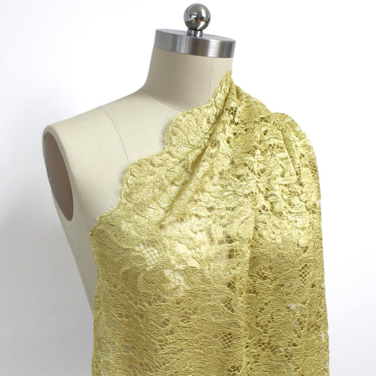 European 'gold leaf garden' lurex lace