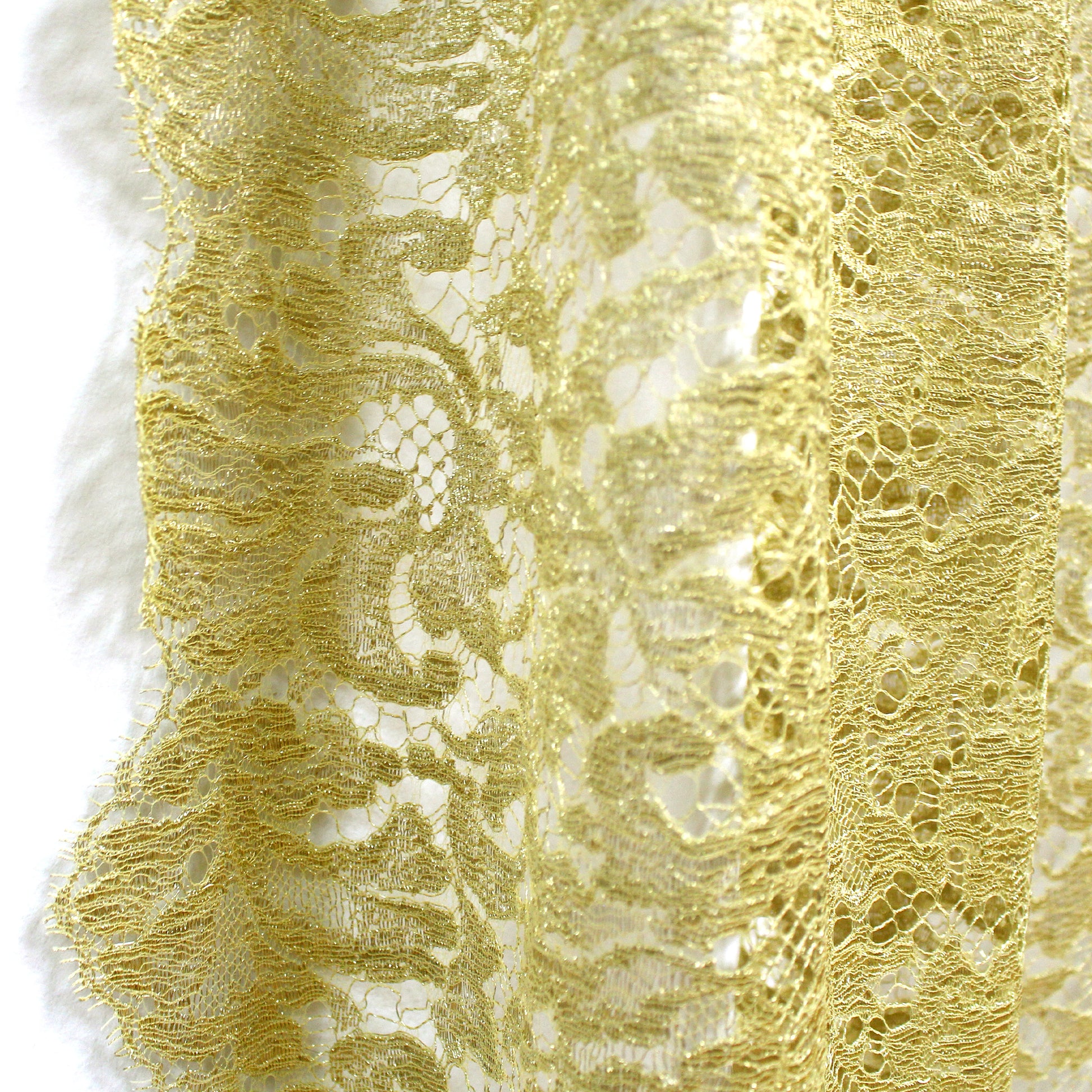 European 'gold leaf garden' lurex lace