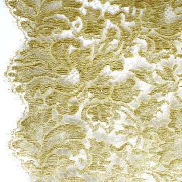 European 'gold leaf garden' lurex lace