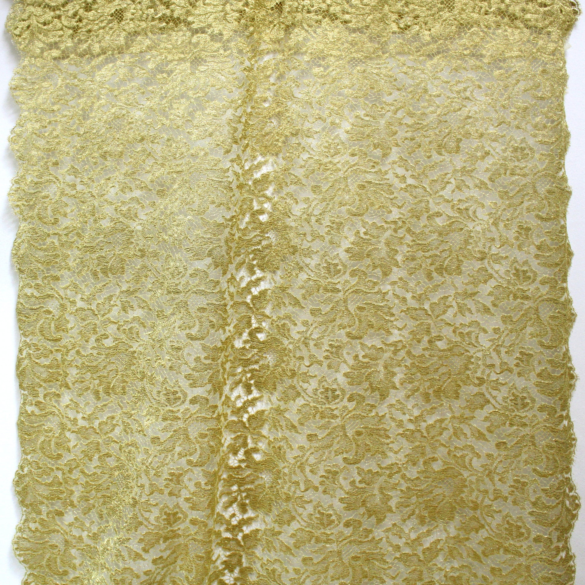 European 'gold leaf garden' lurex lace