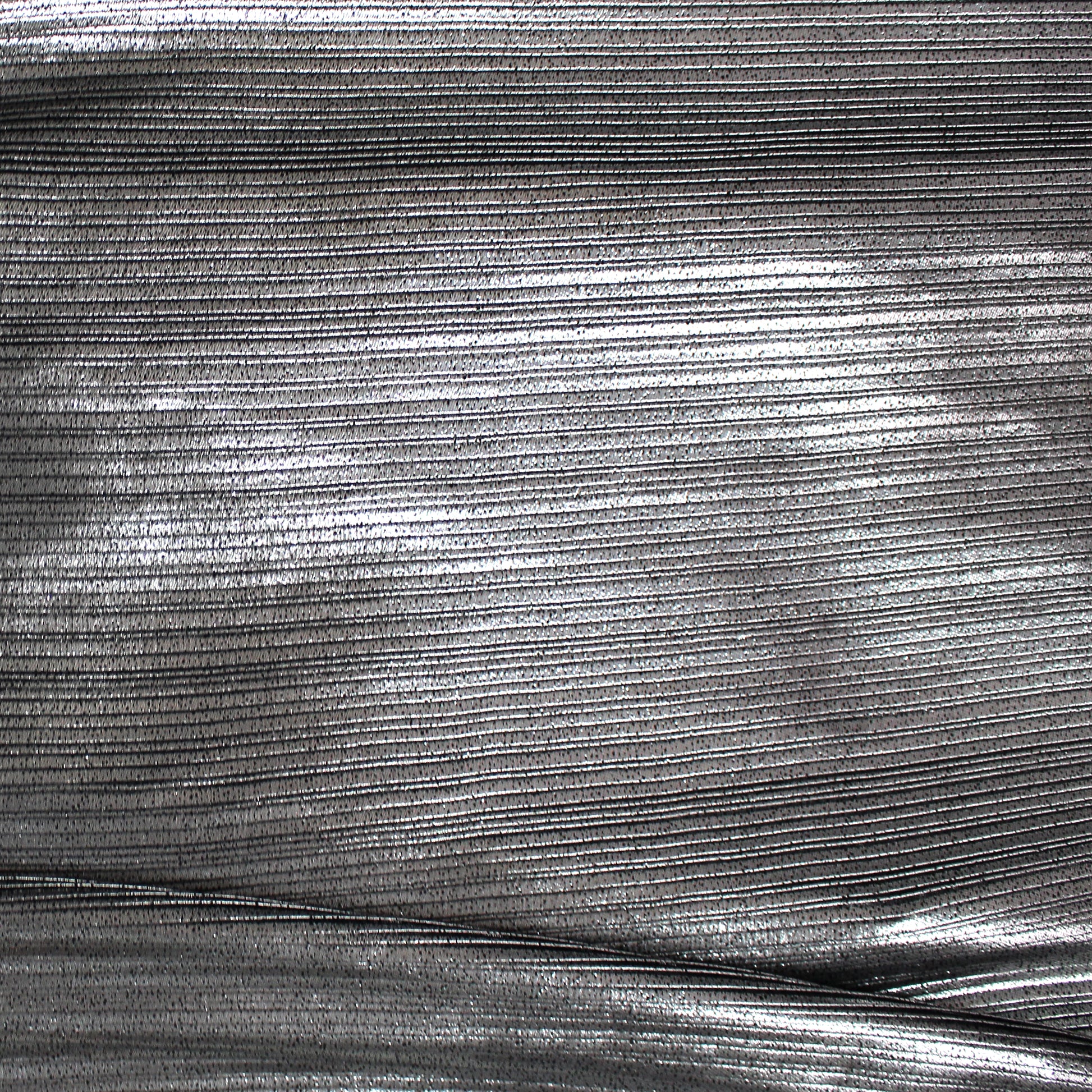 French silk/Lurex plisse - silver