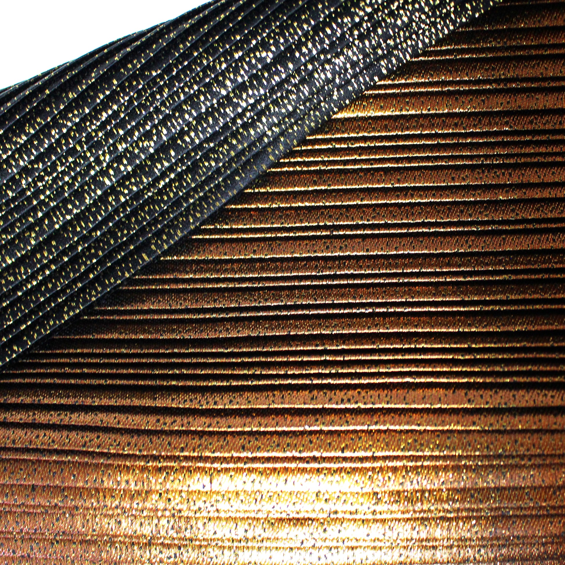 French silk/Lurex plisse - copper