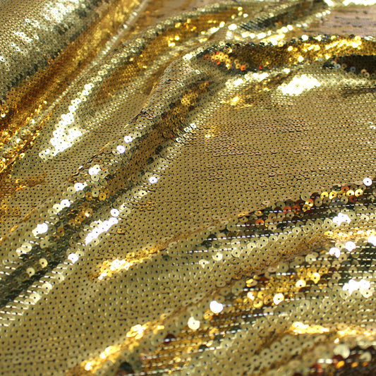 French fine-quality, knit base sequin - gold