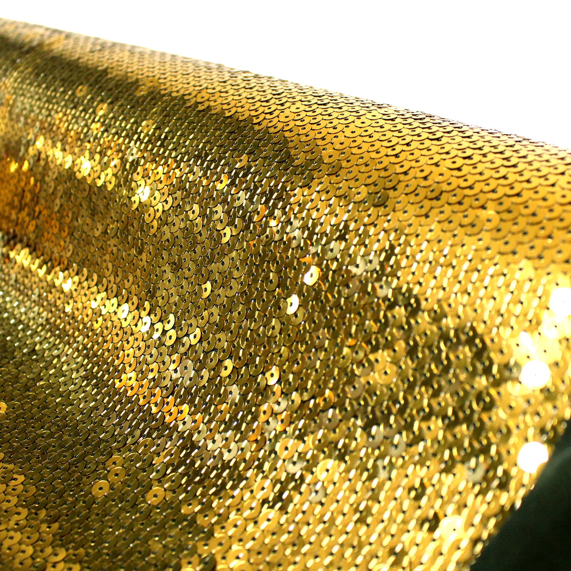 French fine-quality, knit base sequin - gold