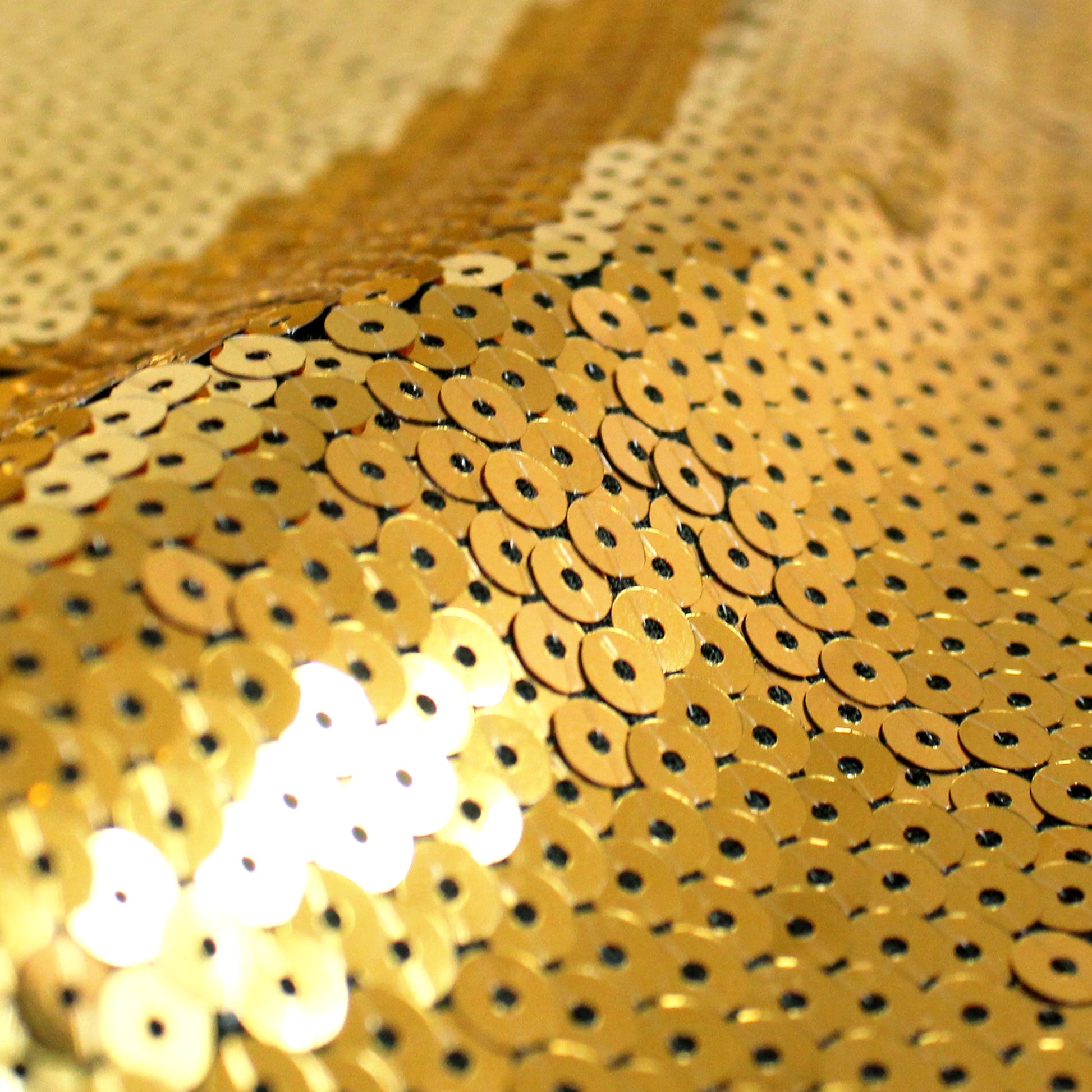 French fine-quality, knit base sequin - gold