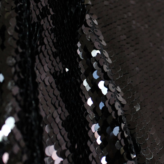 French fine-quality, flip sequin - jet black
