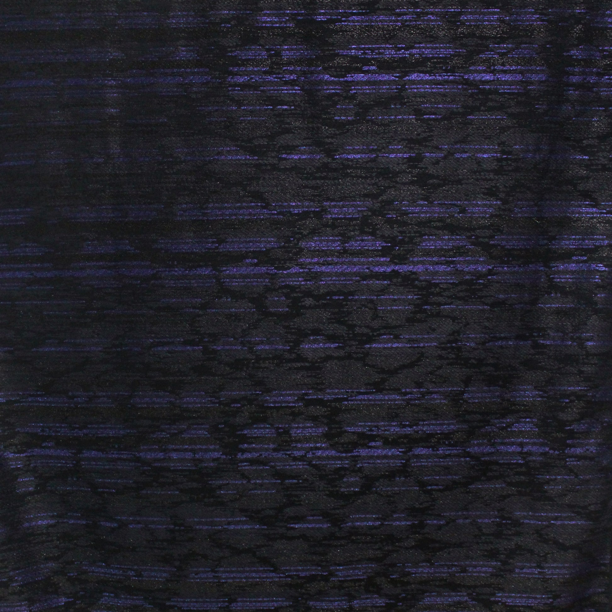 French cotton/Lurex blend brocade - black/sapphire