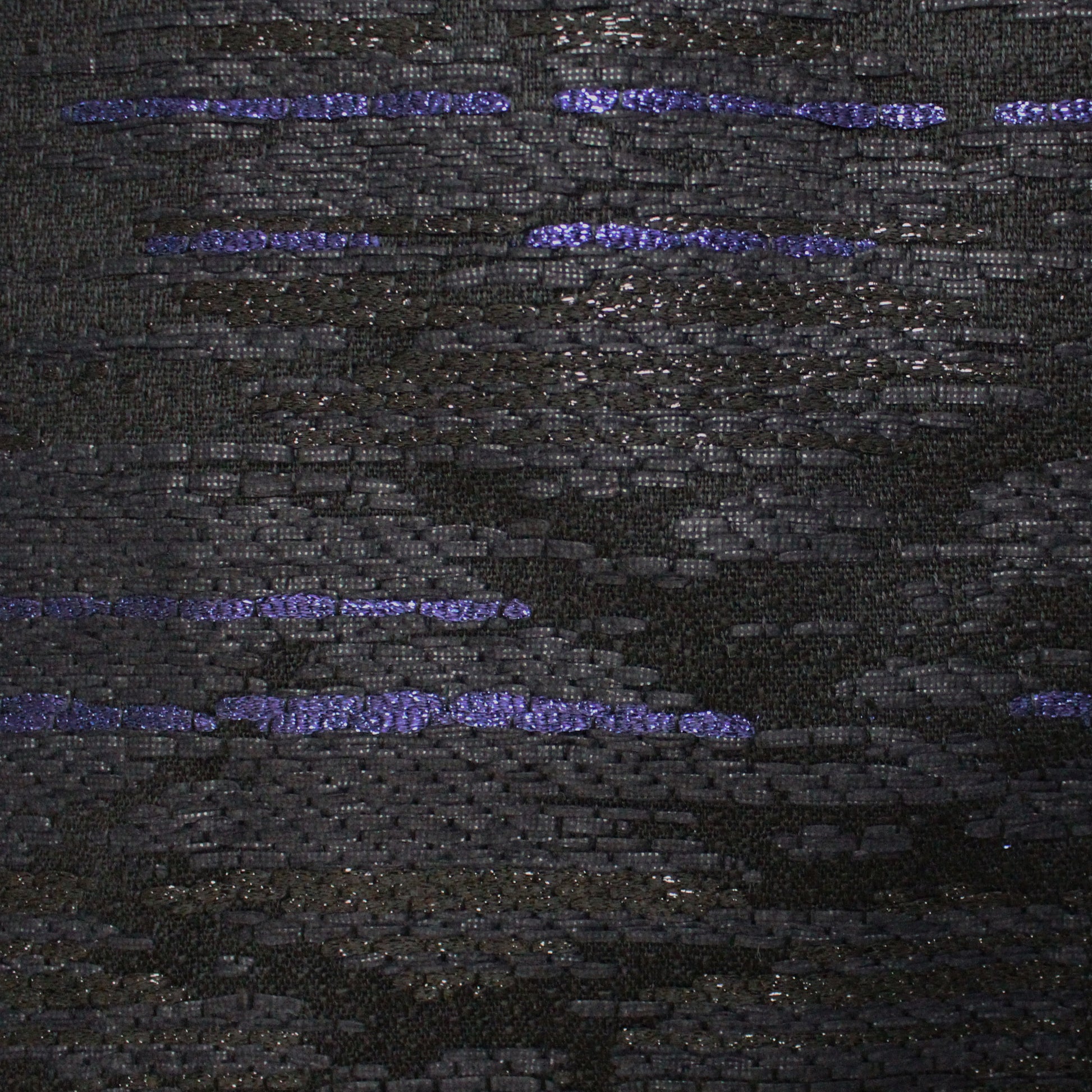 French cotton/Lurex blend brocade - black/sapphire