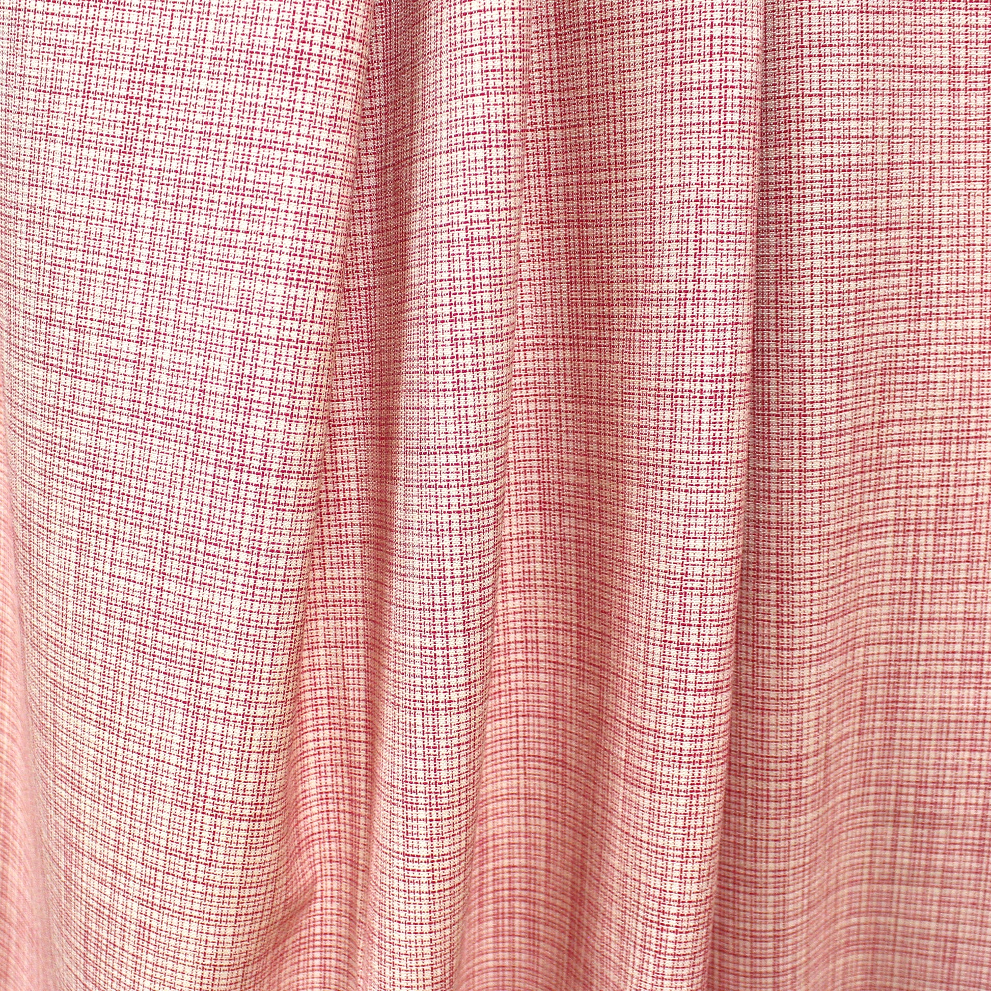 French 'petite check' viscose/wool suiting - cream/raspberry