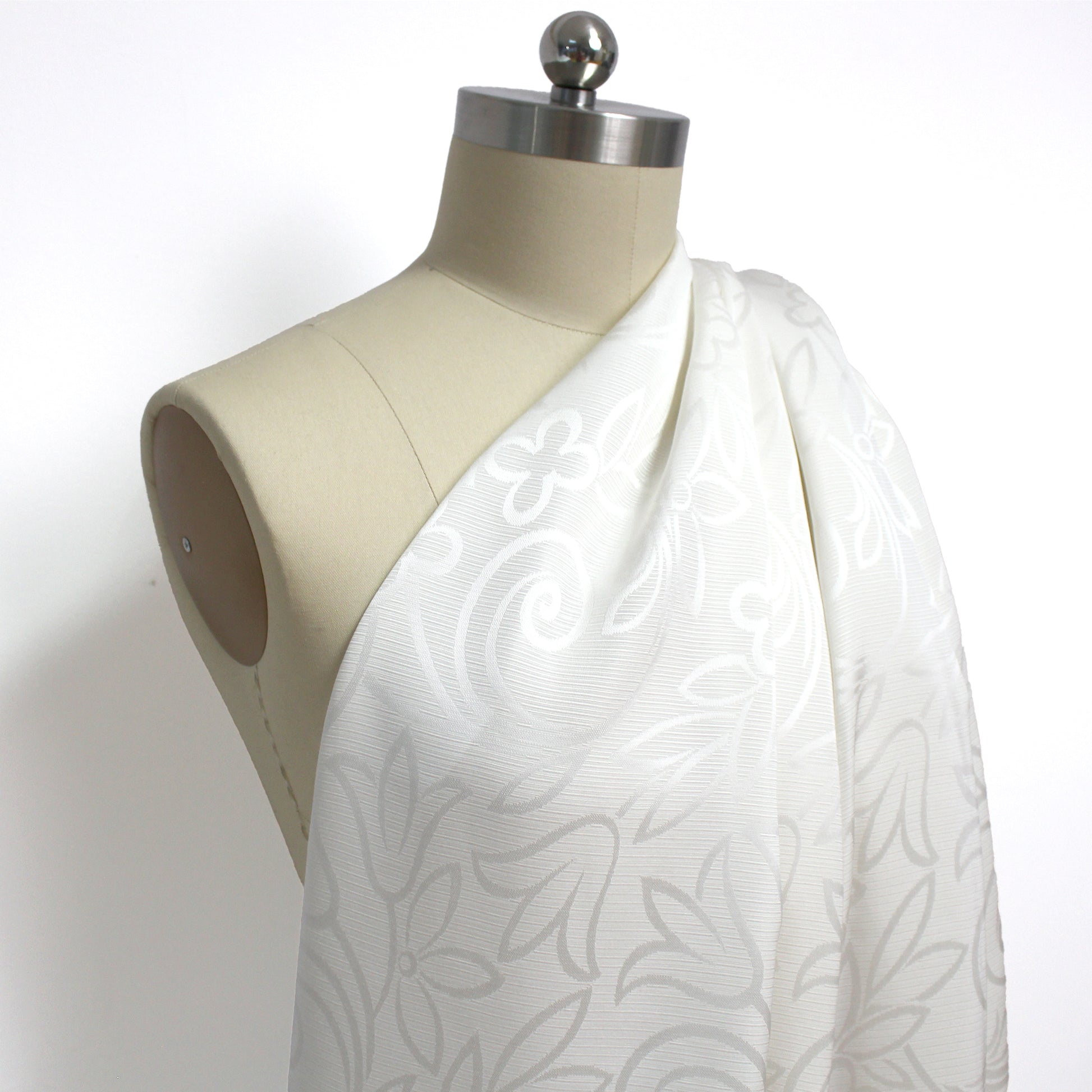 French 'snow white garden' dressweight viscose faille