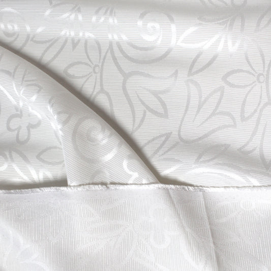 French 'snow white garden' dressweight viscose faille