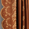 European scallop-edge embroidered flannel - cinnamon *VERY LIMITED*