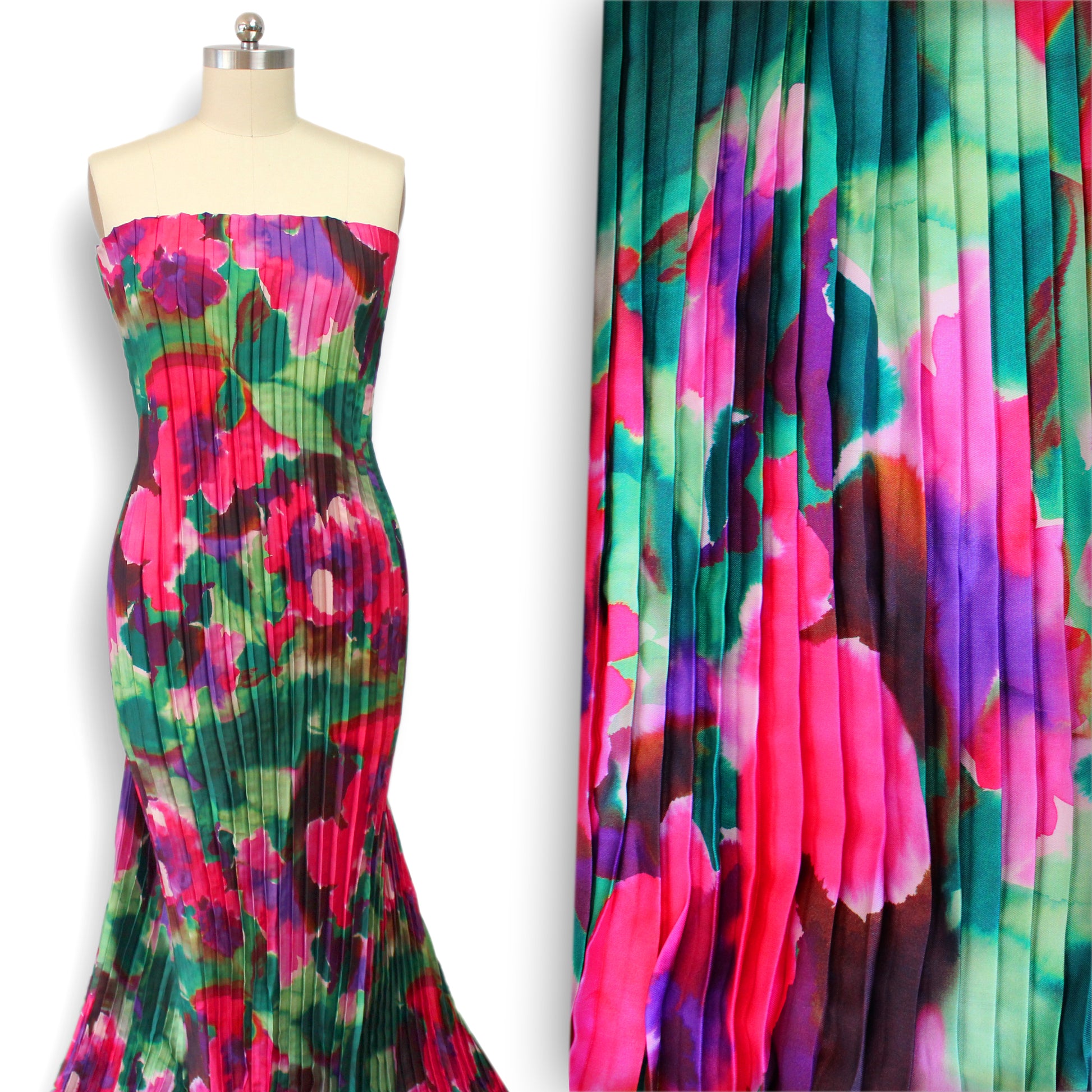 Dutch abstract floral plisse - berry/mistletoe