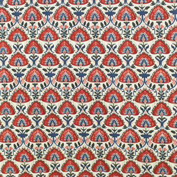 Dutch 'Cotswold floral' cotton poplin - currant