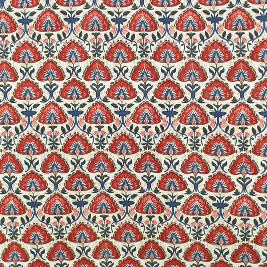 Dutch 'Cotswold floral' cotton poplin - currant