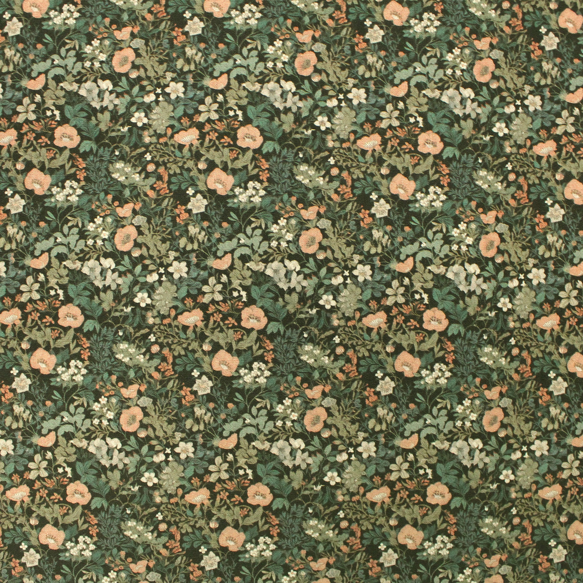Dutch 'Cotswold floral' cotton poplin - sage