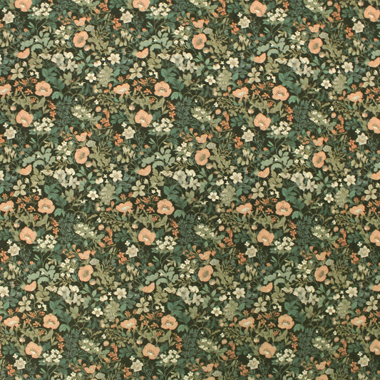 Dutch 'Cotswold floral' cotton poplin - sage