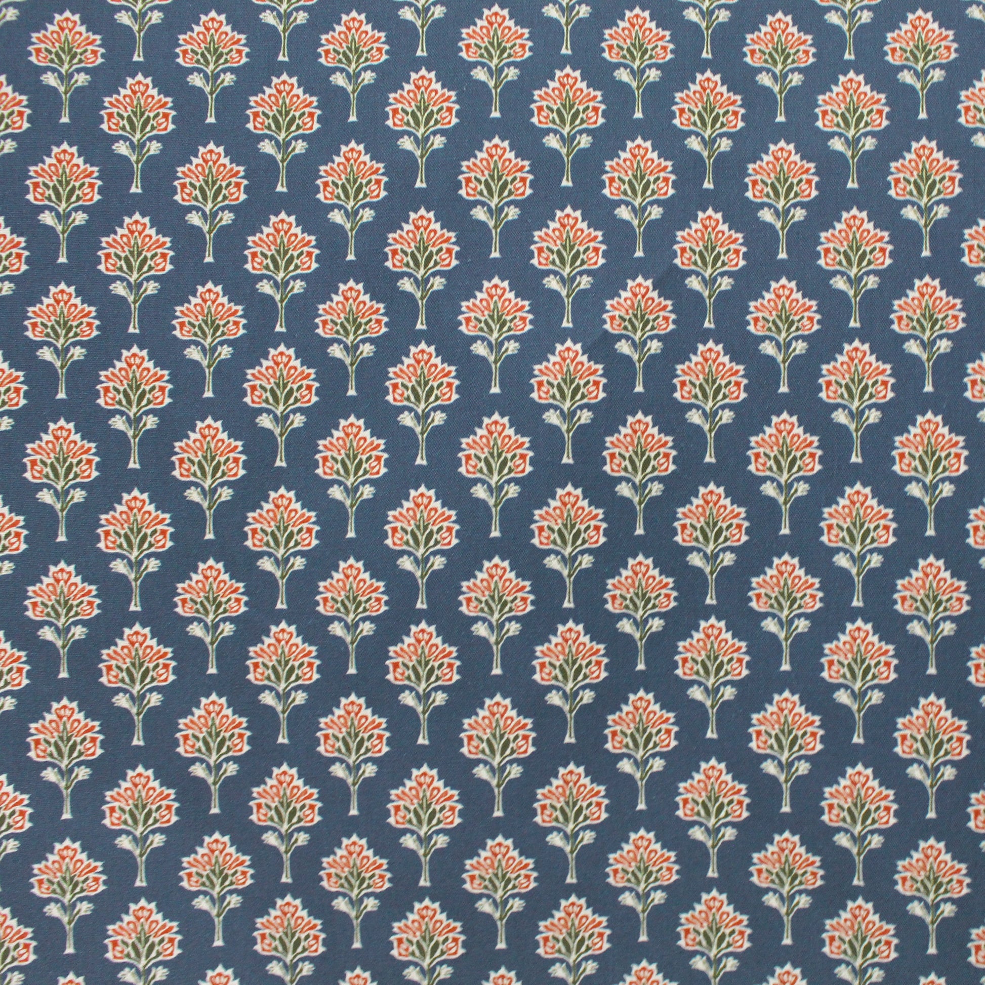 Dutch 'Cotswold floral' cotton poplin - loch blue