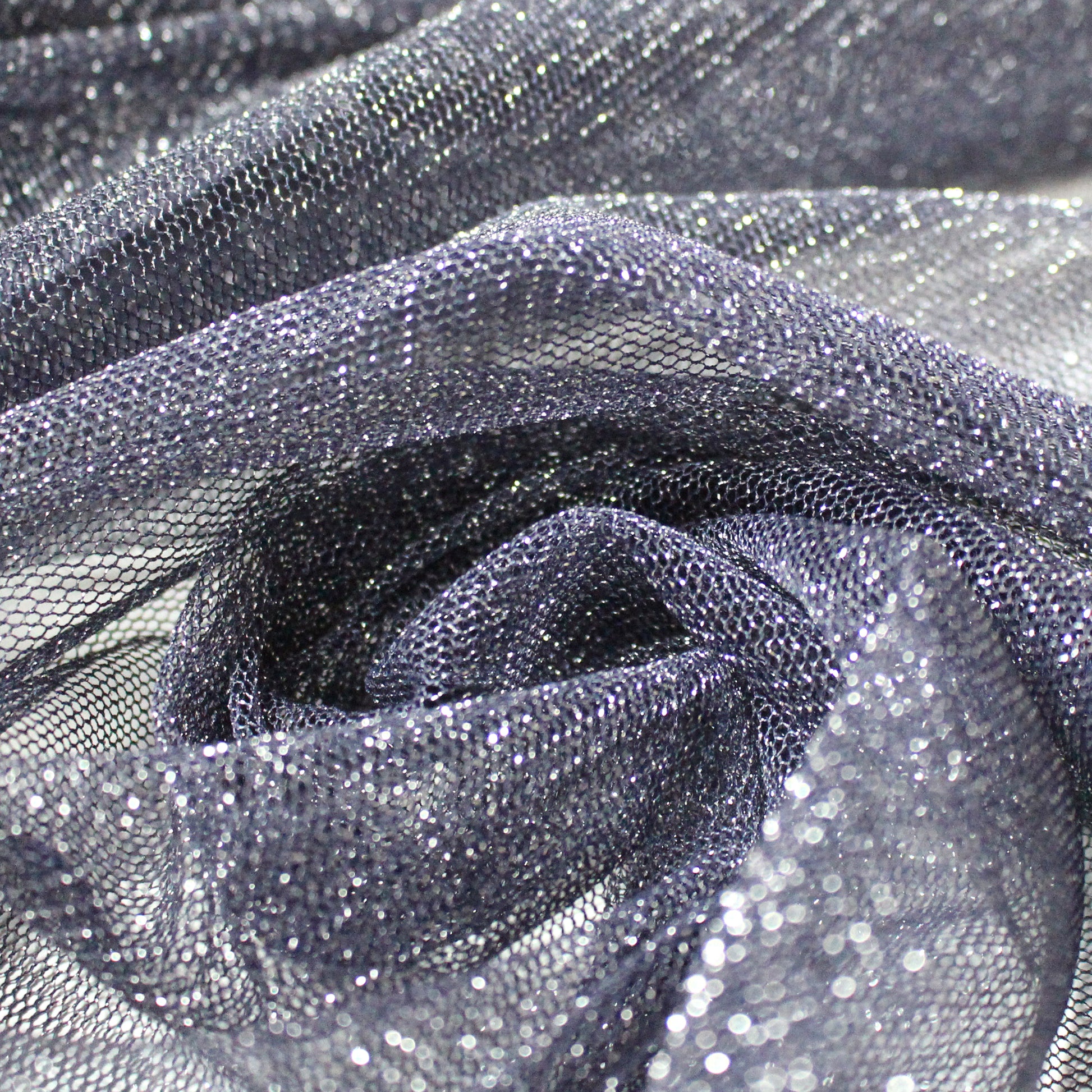 metallic semi-sheer 'twinkle mesh' - night sky