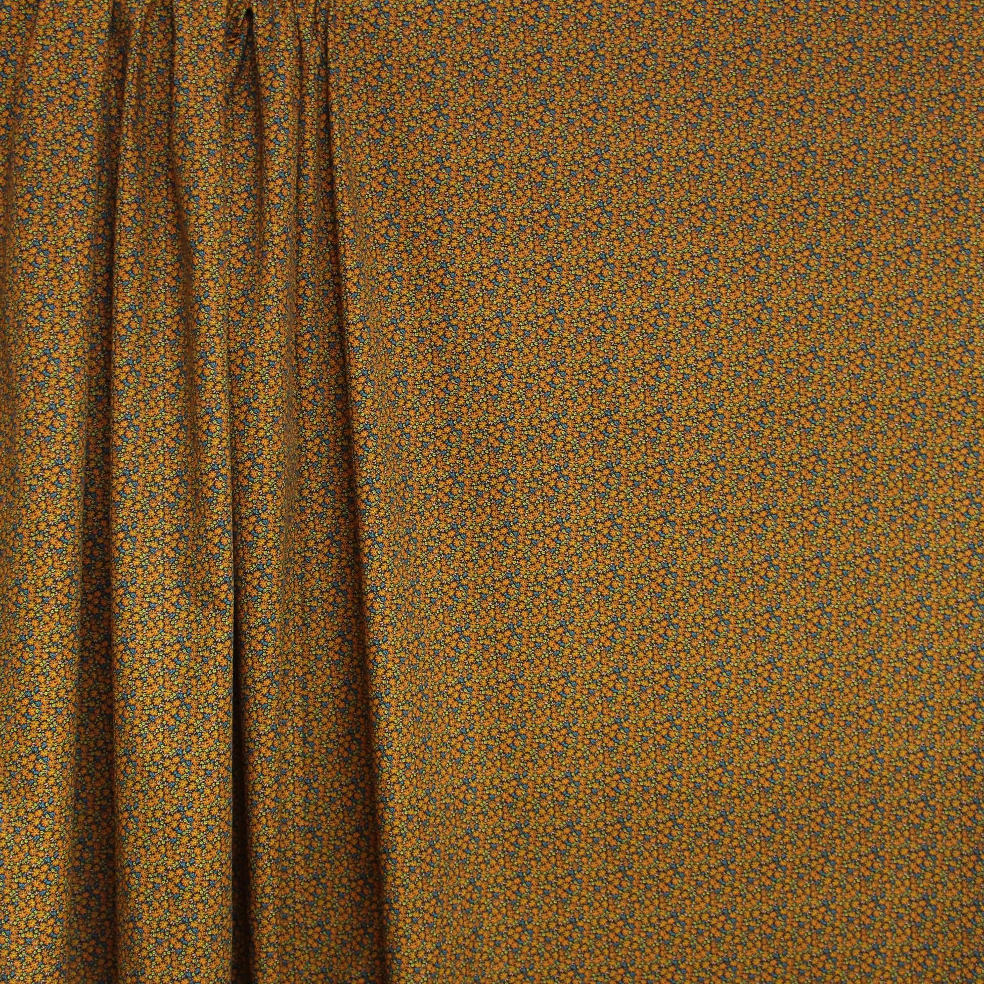 Dutch 'ditsy floral' cotton poplin - pumpkin