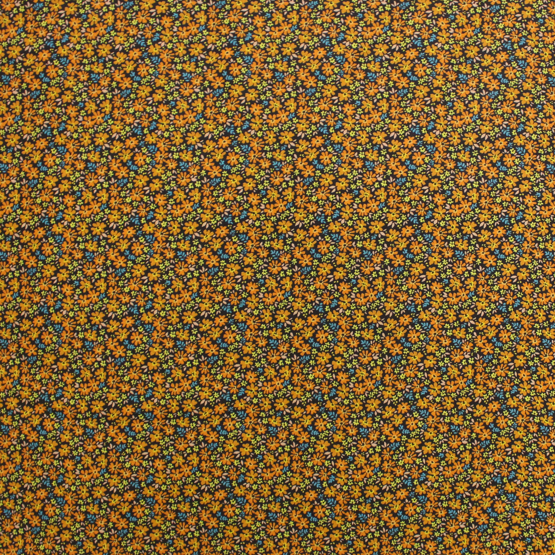 Dutch 'ditsy floral' cotton poplin - pumpkin