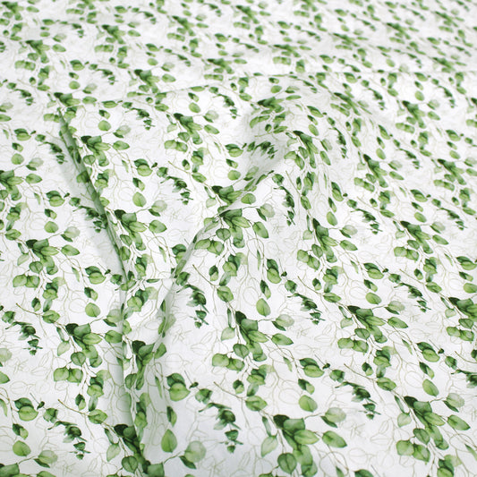 Dutch 'pressed leaves' cotton poplin