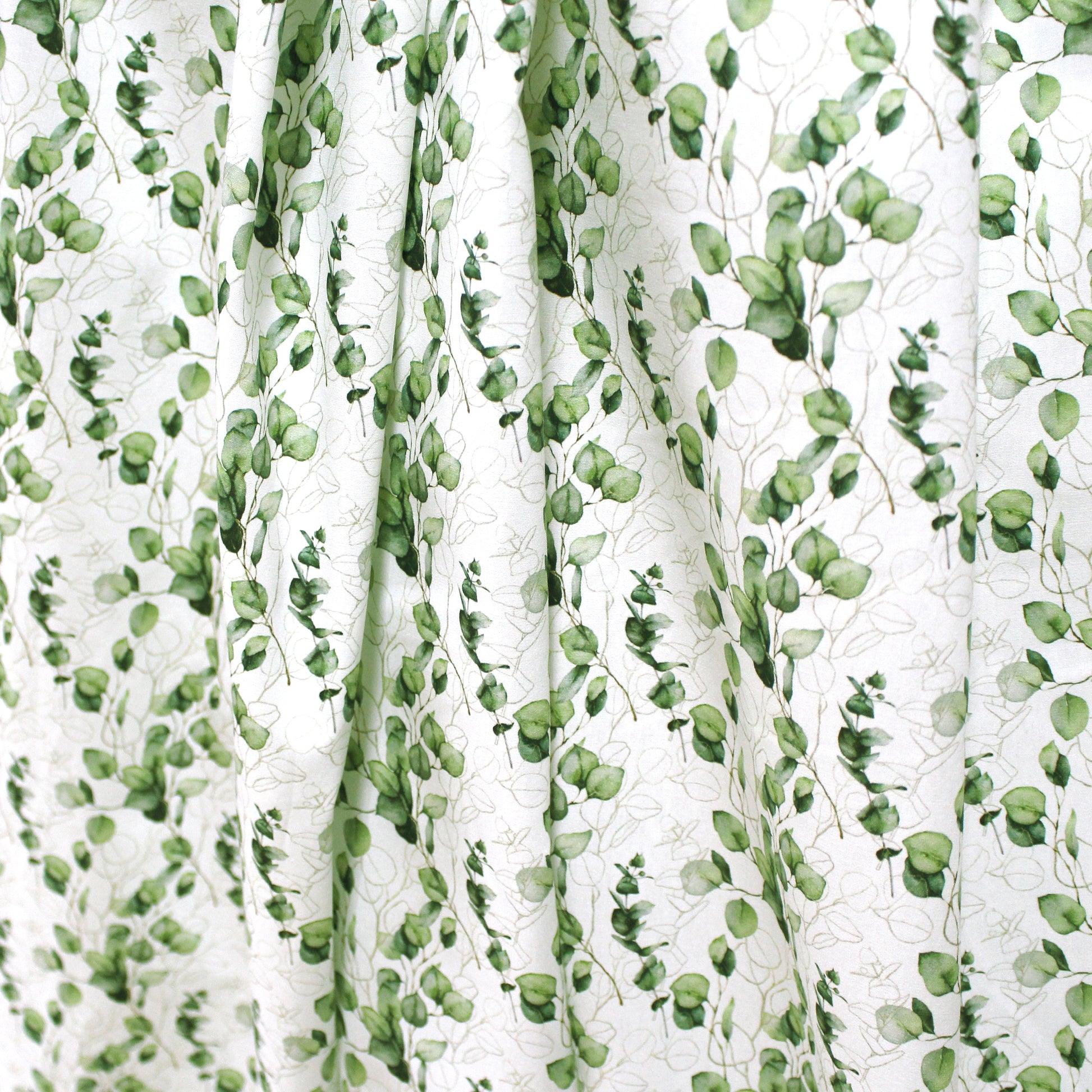 Dutch 'pressed leaves' cotton poplin
