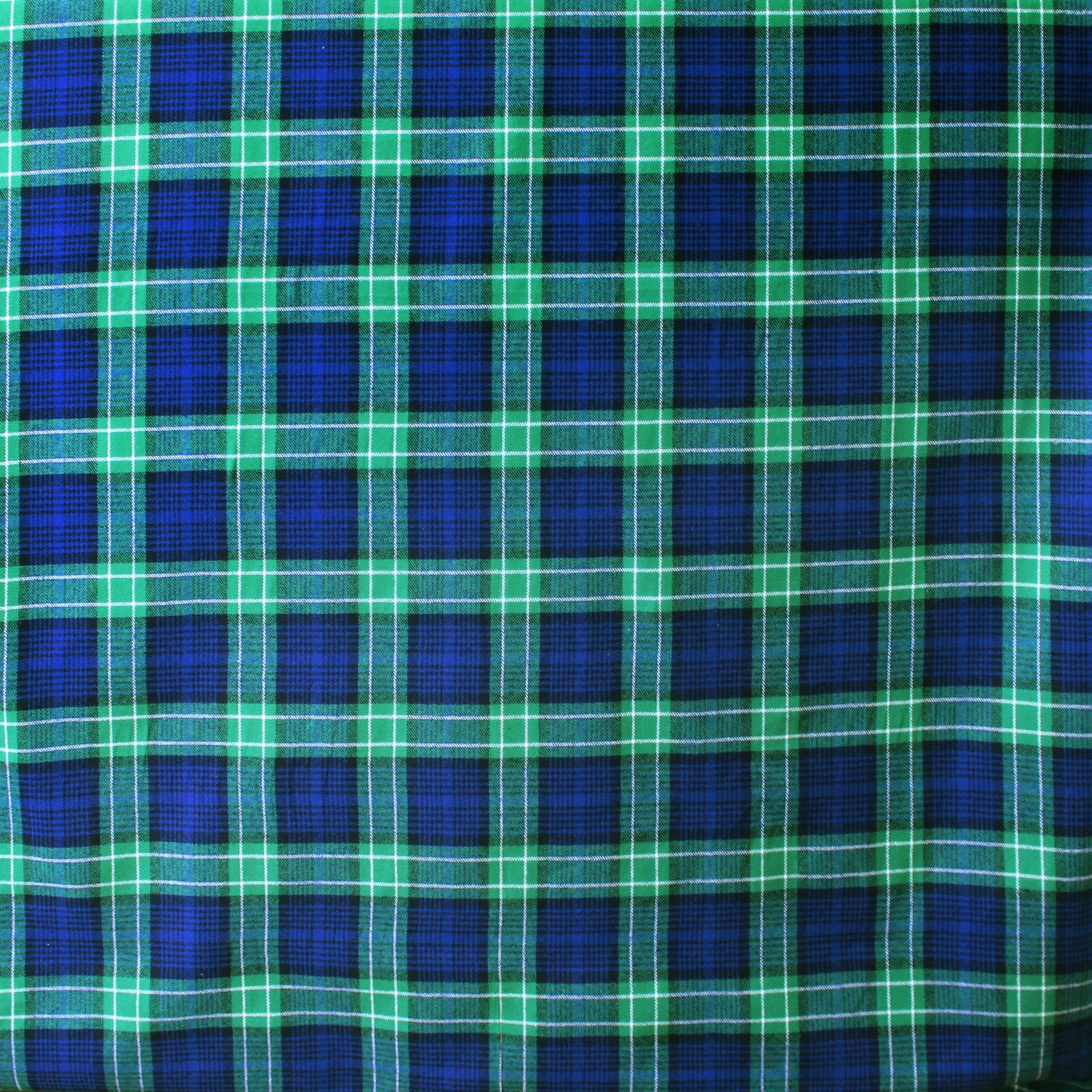 100% cotton mid-weight flannel - blue/green