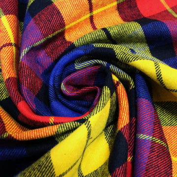 'principal plaid' 100% cotton mid-weight flannel - multi