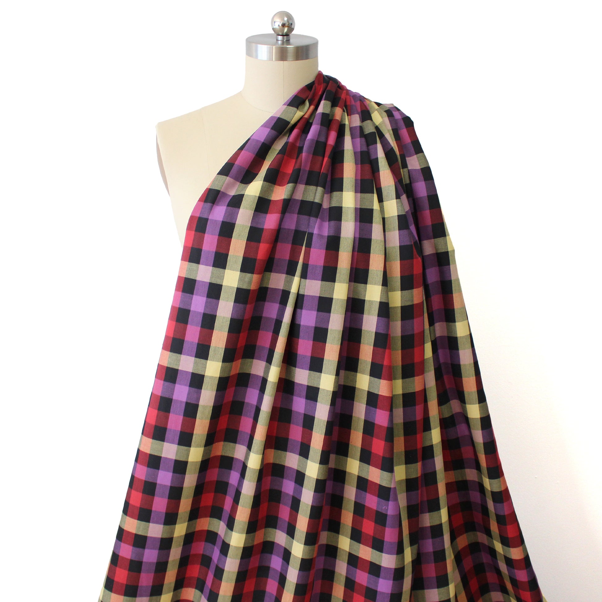 'softweave plaid' 100% cotton woven - dewberry