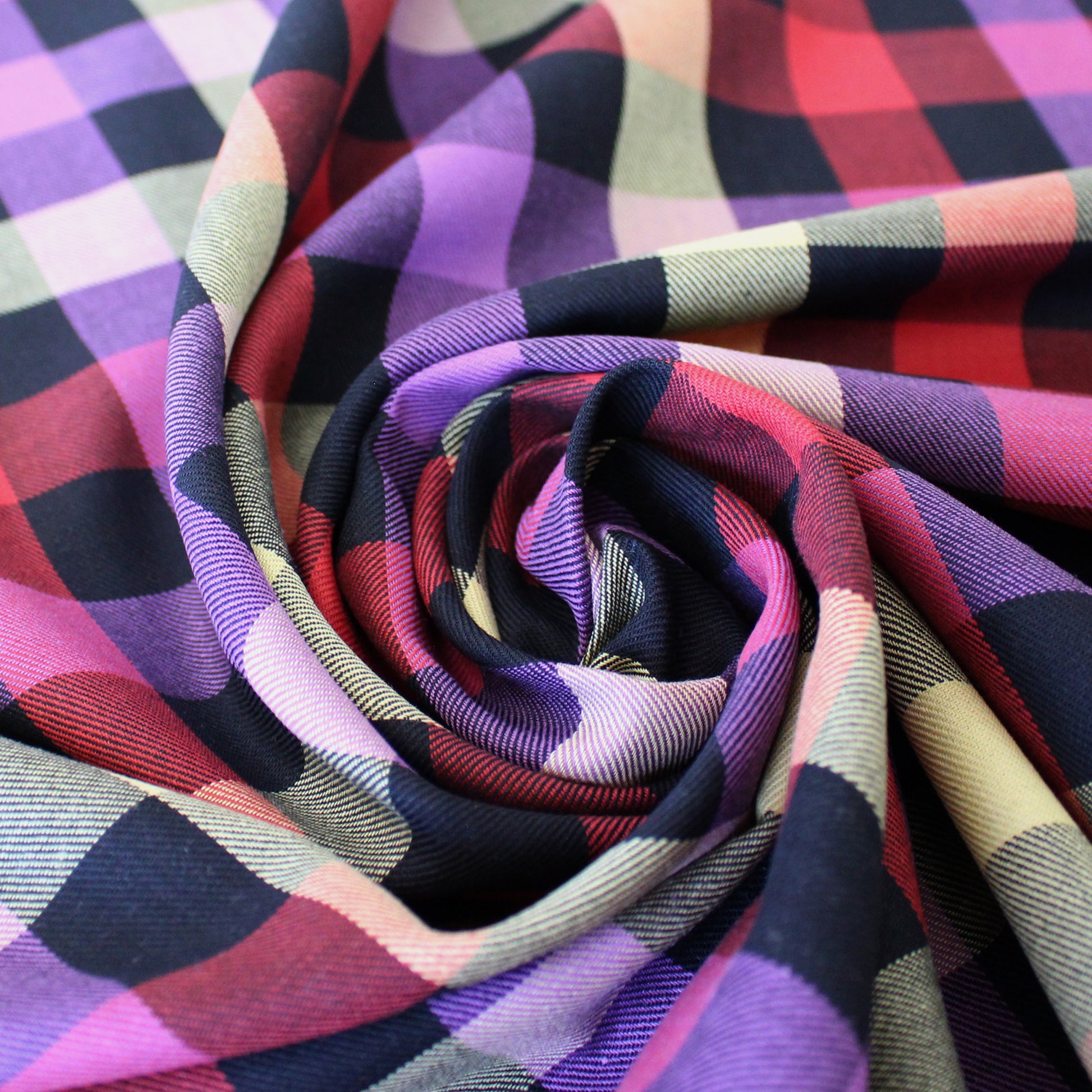 'softweave plaid' 100% cotton woven - dewberry
