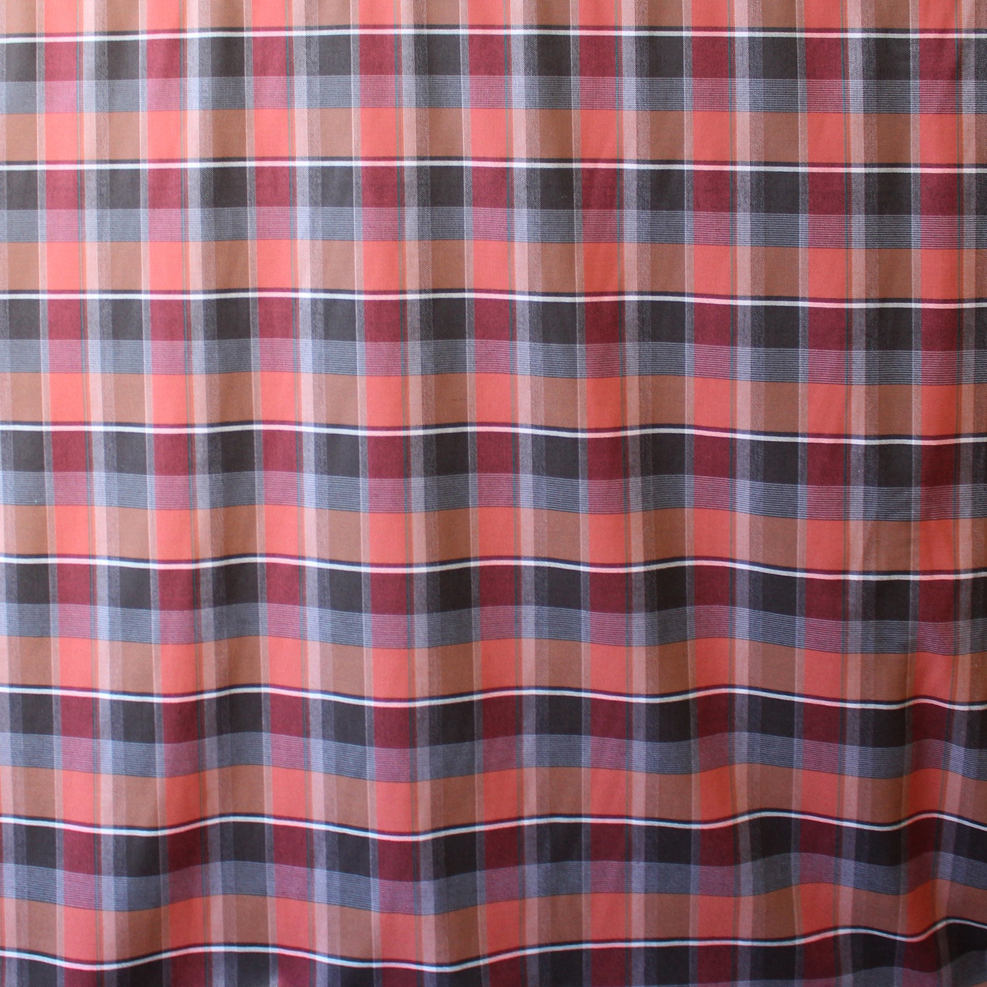 'softweave plaid' mid-weight stretch cotton twill - rosewood
