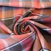 'softweave plaid' mid-weight stretch cotton twill - rosewood