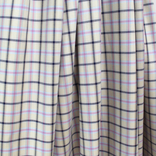 'softweave plaid' 100% cotton mid-weight woven - ecru