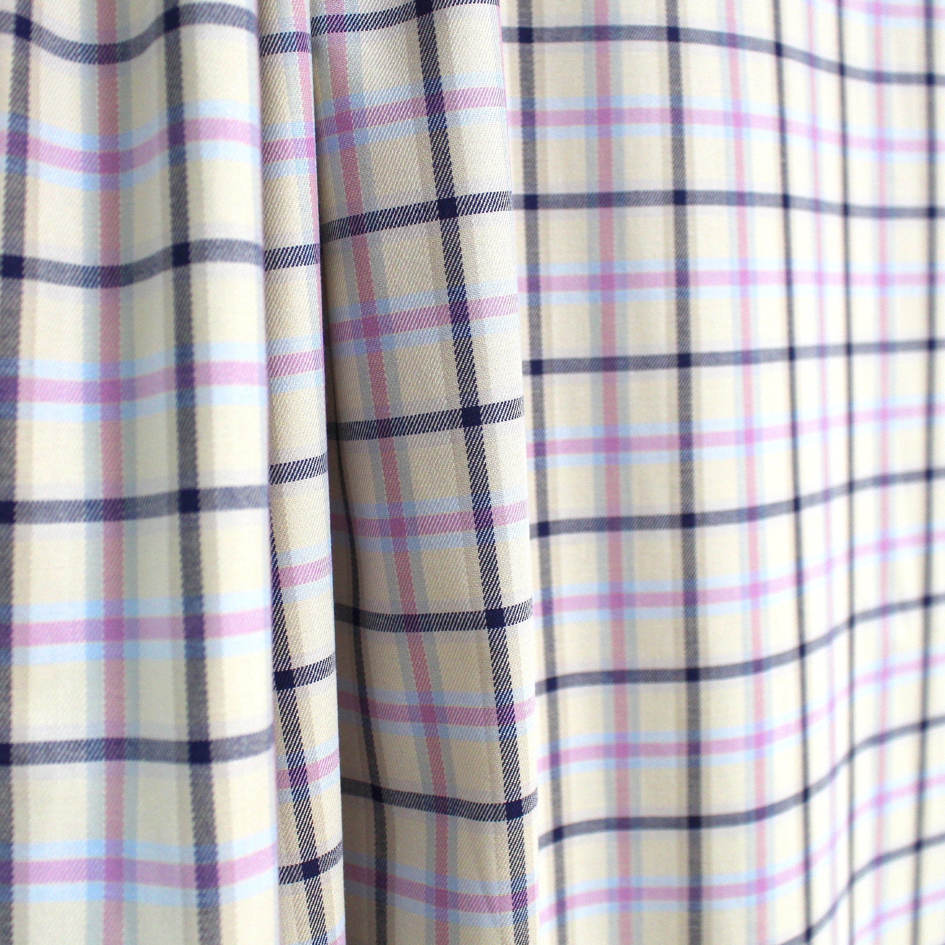 'softweave plaid' 100% cotton mid-weight woven - ecru