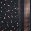 Italian 'fallen leaves' wool crepe border print