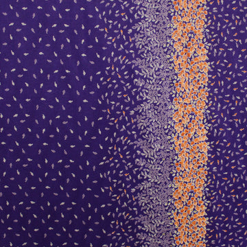 European 'petite leaf' viscose border print