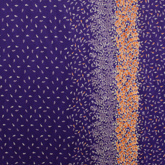 European 'petite leaf' viscose border print