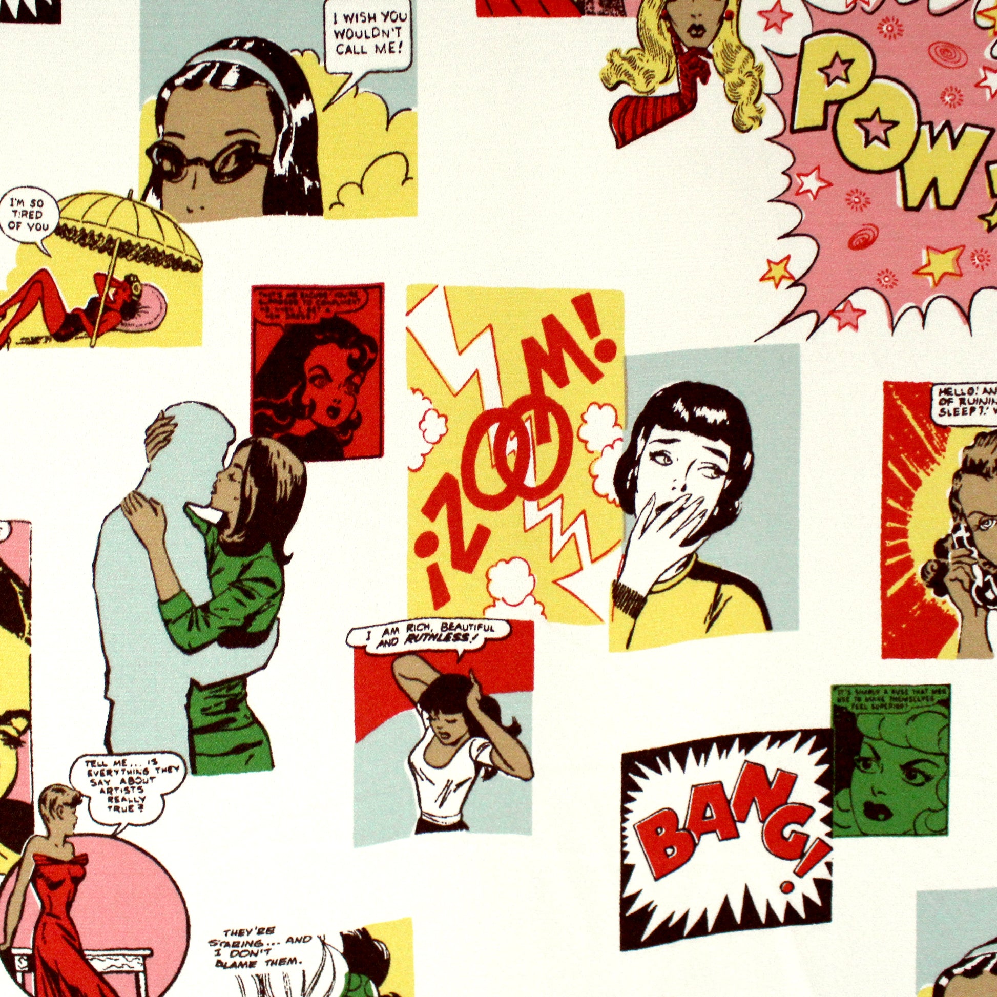 Ref0rmation 'vintage comic' viscose crepe woven