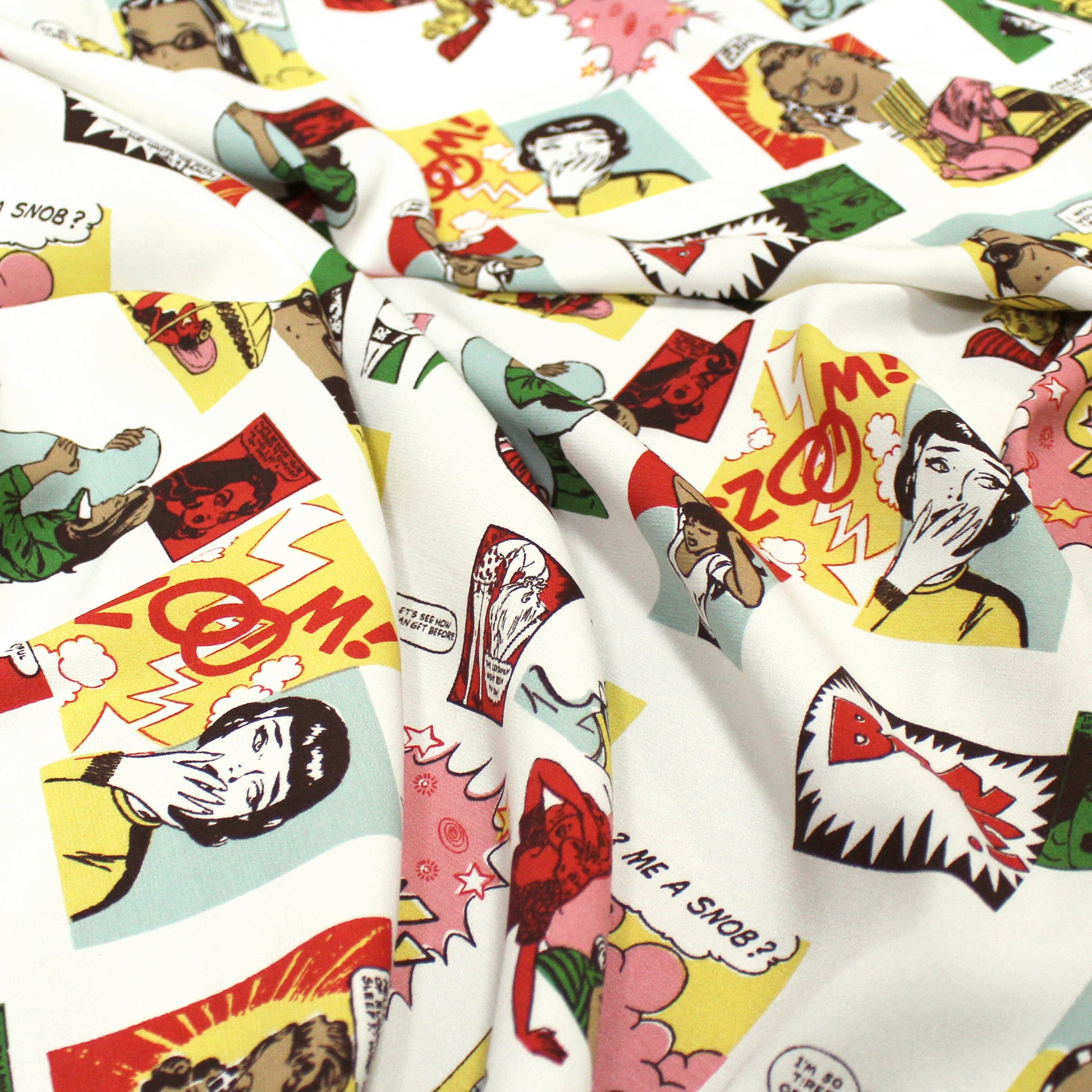 Ref0rmation 'vintage comic' viscose crepe woven